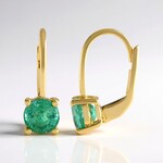 Boucles d'oreilles en argent et Emeraude de Russie (Adela Silber)