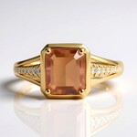 Anello in oro con Tormalina Neon del Congo (CIRARI)