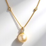 Collana in oro con Perla Dorata dei Mari del Sud (CIRARI)