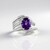 Anello in argento con Ametista Siberiana (de Melo Essence)