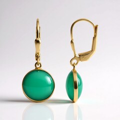 Orecchini in argento con Calcedonio Verde