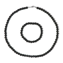 Schwarze Lava-Silberset