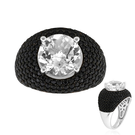 Bague en argent et Topaze blanche