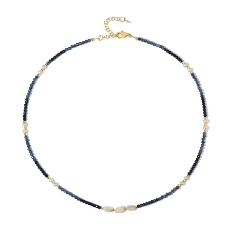 Edelstein-Silberhalskette (Riya)