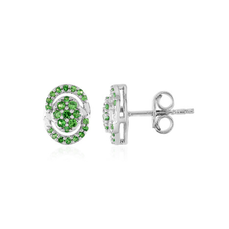 Orecchini in argento con Tsavorite