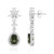 Pendientes en plata con Moldavita