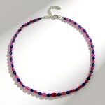 Collana in argento con Zaffiro Rosa del Madagascar