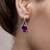 Zambian Amethyst Silver Earrings