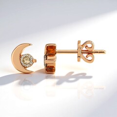 Orecchini in oro con Diamante Rose de France SI1 di Argyle