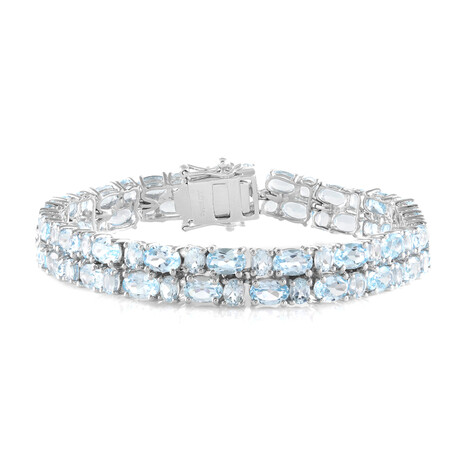 Bracelet en argent et Topaze bleu ciel