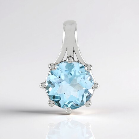 Ciondolo in argento con Topazio Blu Cielo