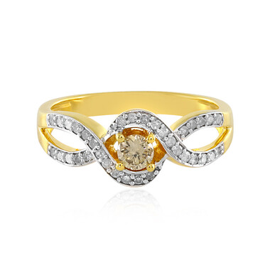 Anello in argento con Diamante Champagne PK