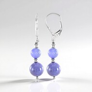 Boucles d'oreilles en argent et Tanzanite