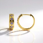 Boucles d'oreilles en argent et Tanzanite