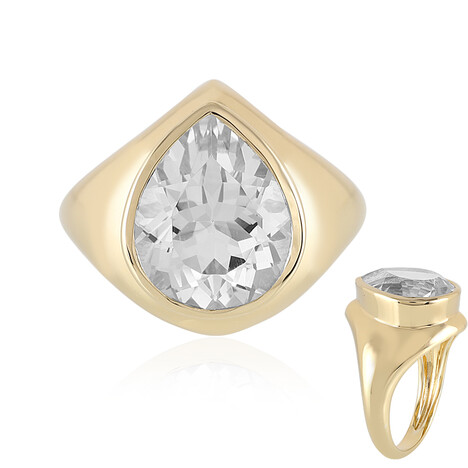 Anello in argento con Topazio Bianco