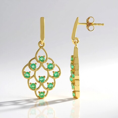 Orecchini in argento con Smeraldo Russo