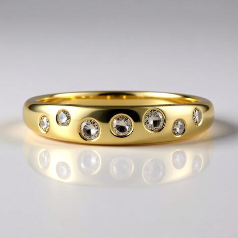 Anello in oro con Diamante Champagne SI1