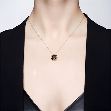 Ciondolo in argento con Quarzo Fumè (MONOSONO COLLECTION)