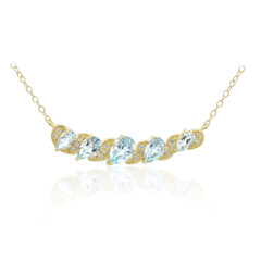 Collier en argent et Topaze bleu ciel