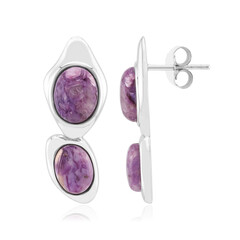 Charoit-Silberohrringe