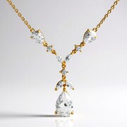 Collier en argent et Topaze blanche