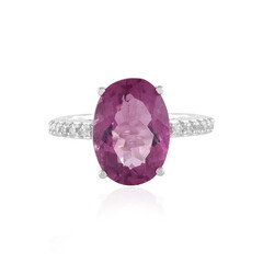 Zilveren ring met een Roze Fluoriet