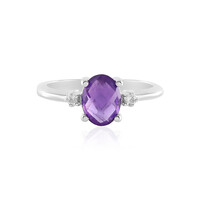 Anello in argento con Ametista Zambiana