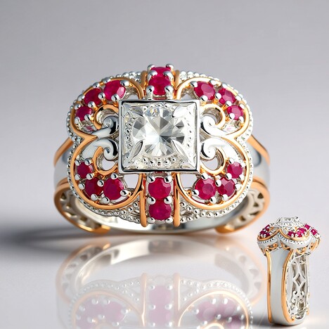 Anello in argento con Zircone (Gems en Vogue)