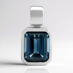 Ciondolo in argento con Topazio Blu Londra (Pallanova)