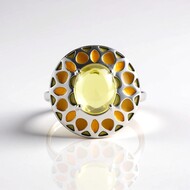 Lemon Quartz Silver Ring (SAELOCANA)