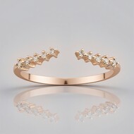 9K SI1 Argyle Rose De France Diamond Gold Ring (Annette)