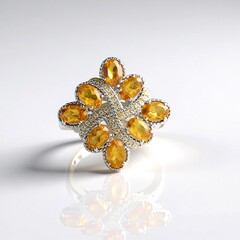 Anello in argento con Citrino