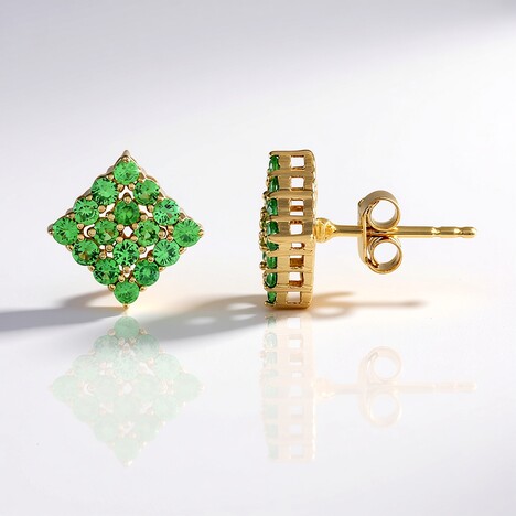 Orecchini in argento con Lemshuku Tsavorite