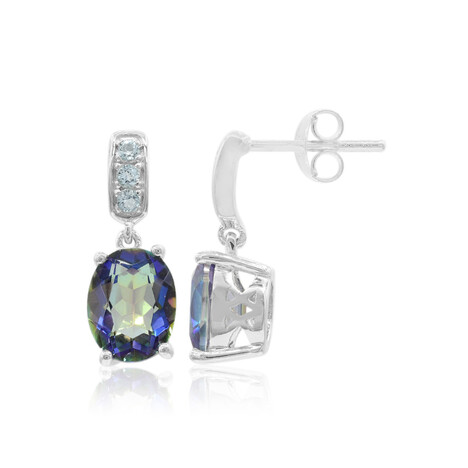 Orecchini in argento con Quarzo Mistico Blu