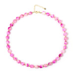 Kirschblüten-Quarz-Silberhalskette