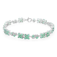 Sambia-Smaragd-Silberarmband