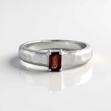 Anello in argento con Zircone Rosa