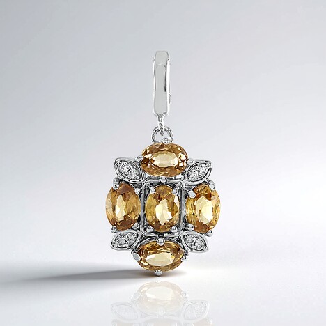 Ciondolo in argento con Zircone Canarino