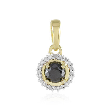 Ciondolo in argento con Diamante Nero