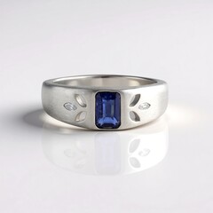 Anello in argento con Cianite del Nepal