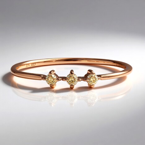 Anello in oro con Diamante Rose de France SI1 di Argyle (Annette)