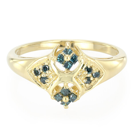 Fancy Diamond Silver Ring