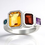 Bague en argent et Citrine (Pallanova)
