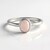 Anello in argento con Quarzo Rosa (MONOSONO COLLECTION)