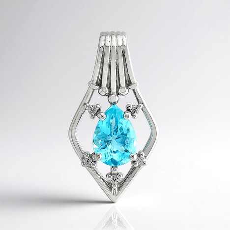 Ciondolo in argento con Apatite Blu (Pallanova)