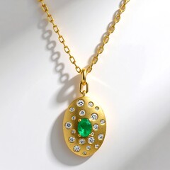 Collana in oro con Smeraldo Colombiano (CIRARI)