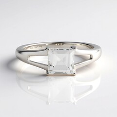 Anello in argento con Topazio Bianco