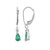 Sambia-Smaragd-Silberohrringe