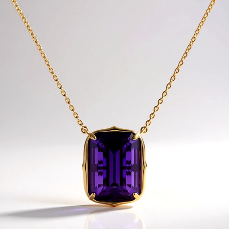 Collana in oro con Ametista Zambiana (de Melo)