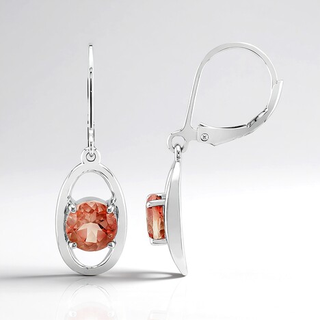 Boucles d'oreilles en argent et Pierre du Soleil de l’Orégon